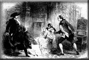 Сцена из пьесы Александра Дюма. "Вампир", пьеса в 5-ти действиях, игралась в театре Ambigu в 1851 г.